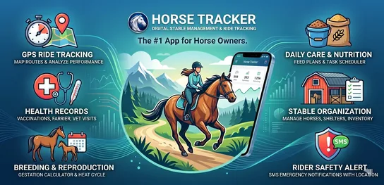 Horse Tracker stable management and ride tracking app preview